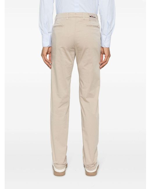 Kiton Natural Cotton Slim-fit Trousers for men