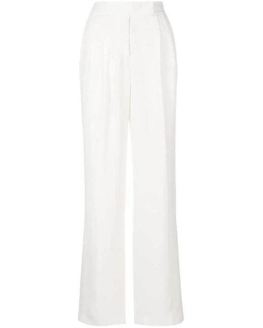 Tom Ford White Straight-Leg-Hose Mit Falten