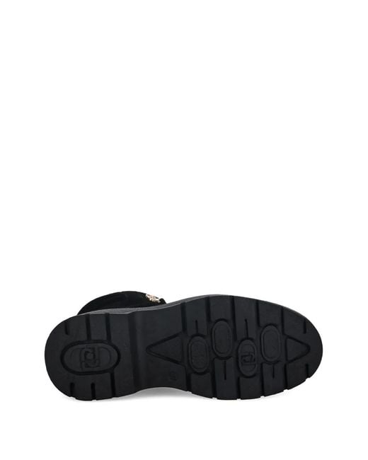 Liu Jo Black Suede Lace-Up Boots
