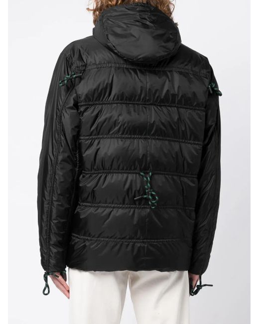 Herno Black Zipped Hooded Padded Jacket for men