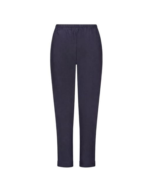 Betty Barclay Blue Pleated Turn-Up Trousers