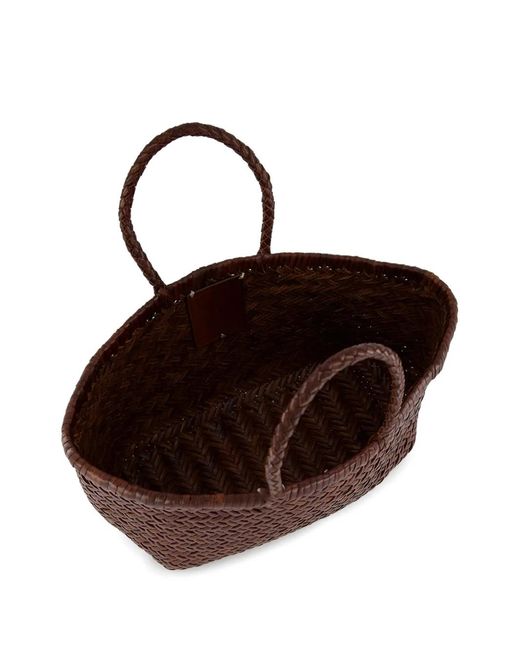 Dragon Diffusion Brown Small Triple Jump Leather Handbag