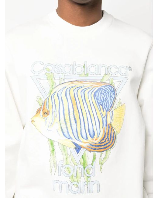 Casablanca White Sweatshirt With Print for men