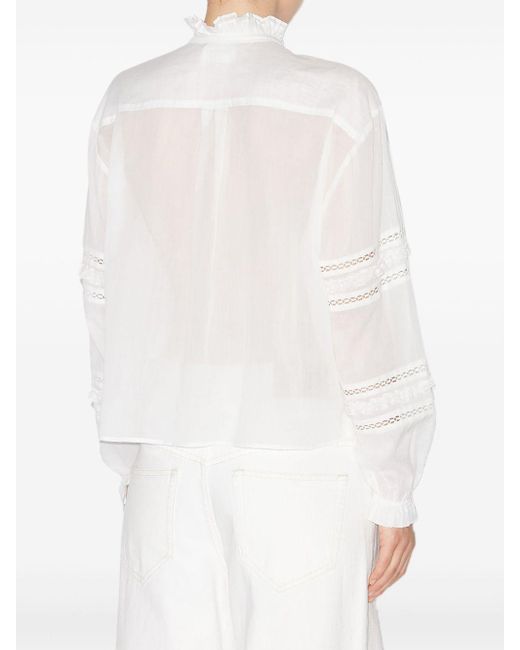 Isabel Marant White Valda Blouse