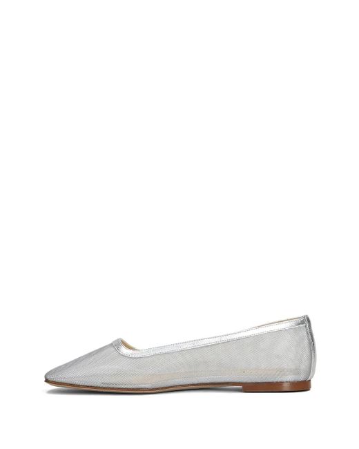 Fabio Rusconi White Mesh Ballet Flats