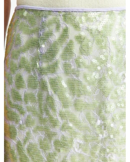 16Arlington Green Elice Lace Sequinned Midi Skirt