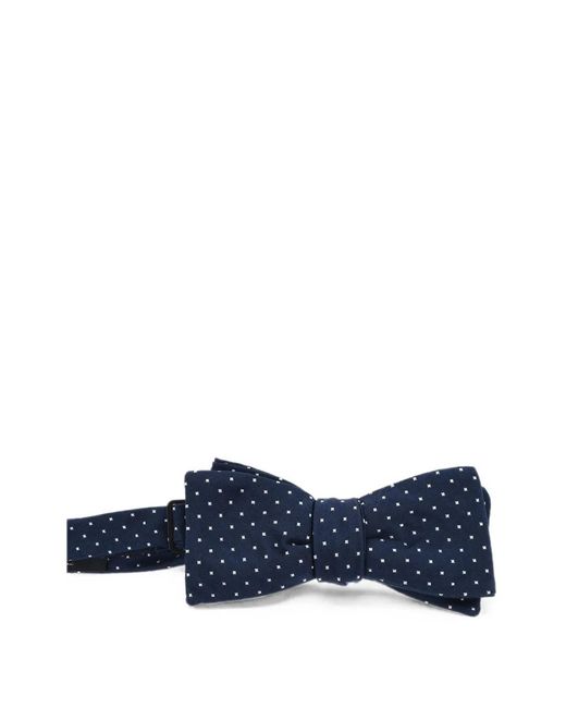 Corneliani Blue Polka-Dot Silk Bow Ties for men