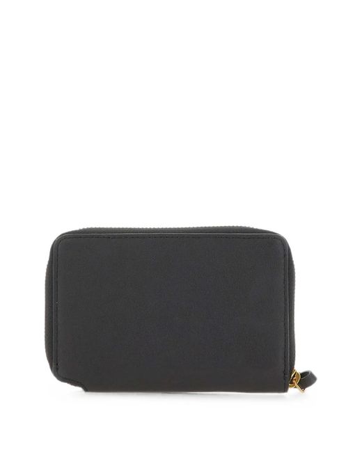 Gianni Chiarini Black Dollaro Zip-Around Wallet