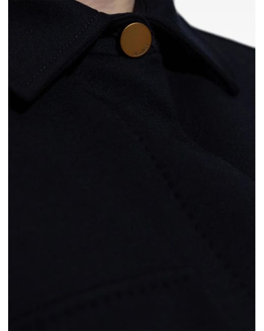 Max Mara Blue Patch-Pocket Button Blazer