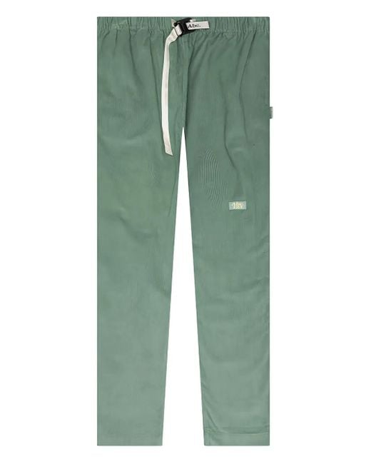 Advisory Board Crystals Green Studio Work Corduroy Buckle-Fastening Trousers for men