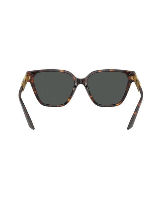 Versace Gray Greca Strass Butterfly-Frame Sunglasses