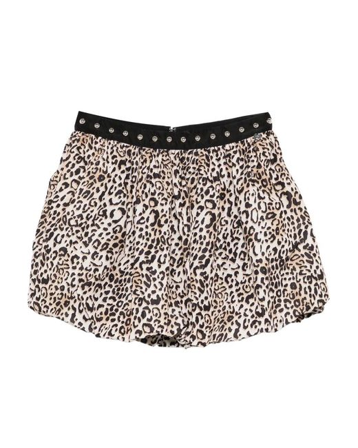 Falda Corta Con Motivo De Leopardo Liu Jo de color Multicolor