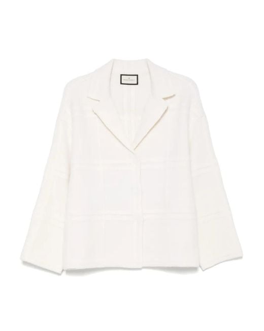 Bruno Manetti White Wool Jacket