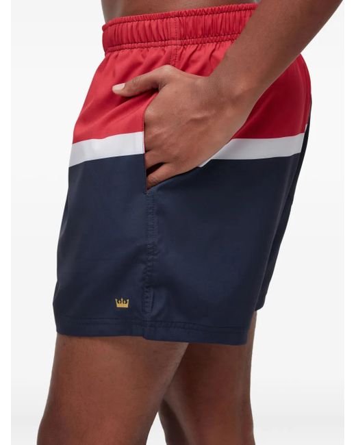 Osklen Riva Driekleurige Zwembroek Met Streep in het Red voor heren