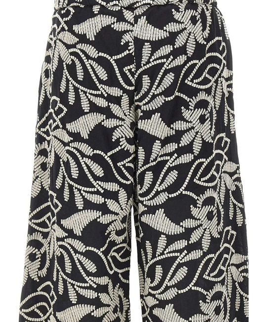 Pantaloni Con Ricamo A Fiori di Elena Miro in White