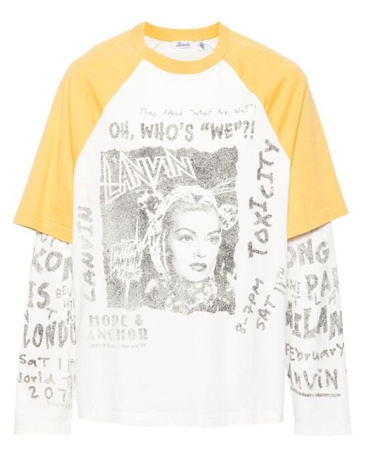 Lanvin X Future T-Shirt im Layering-Look in White für Herren