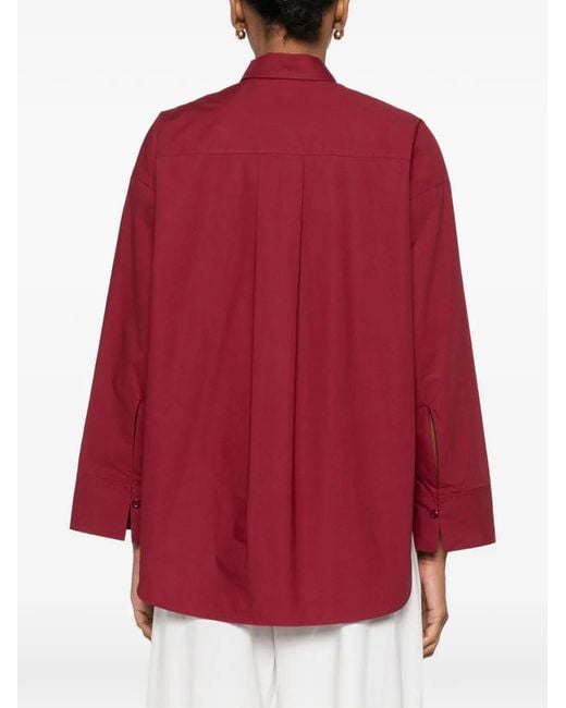 By Malene Birger Red Chemise À Poche Poitrine