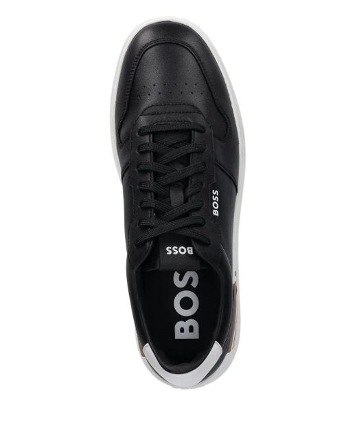 Boss Black Leather Clint Sneakers for men