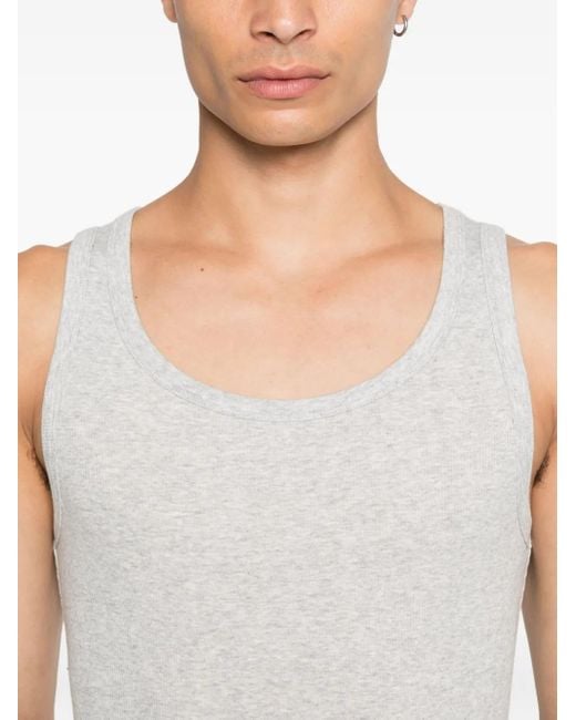 Entire studios White Ribbed Tank Top