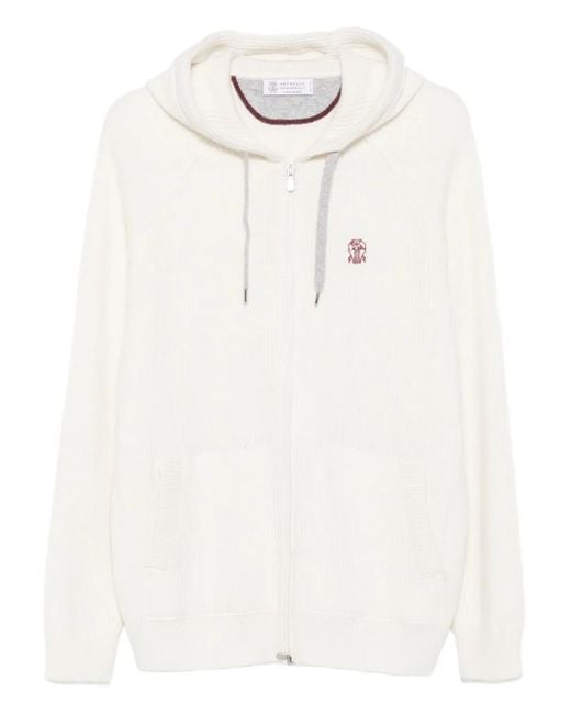 メンズ Brunello Cucinelli フーデッド カーディガン White