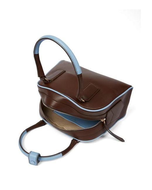 Paul Smith Brown Piped Top Handle Satchel