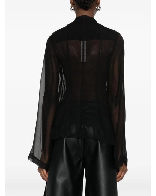 Rick Owens Black Zip-Detail Jacket