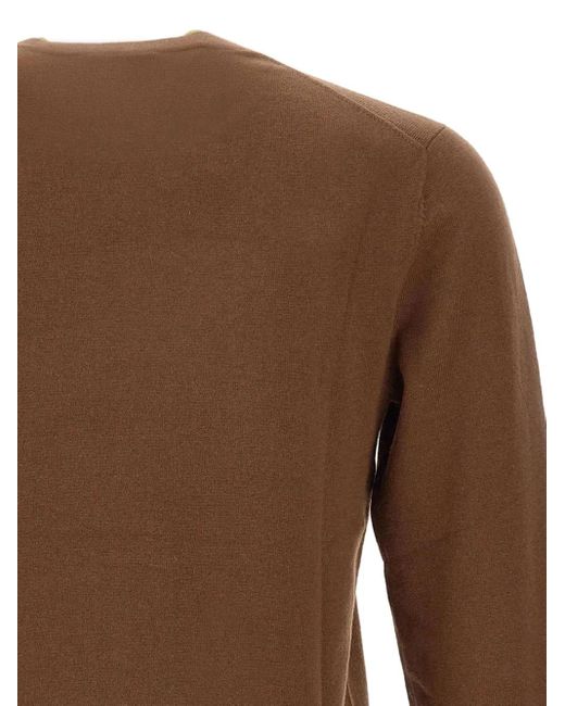 Sun 68 Brown Crew-Neck Sweater for men
