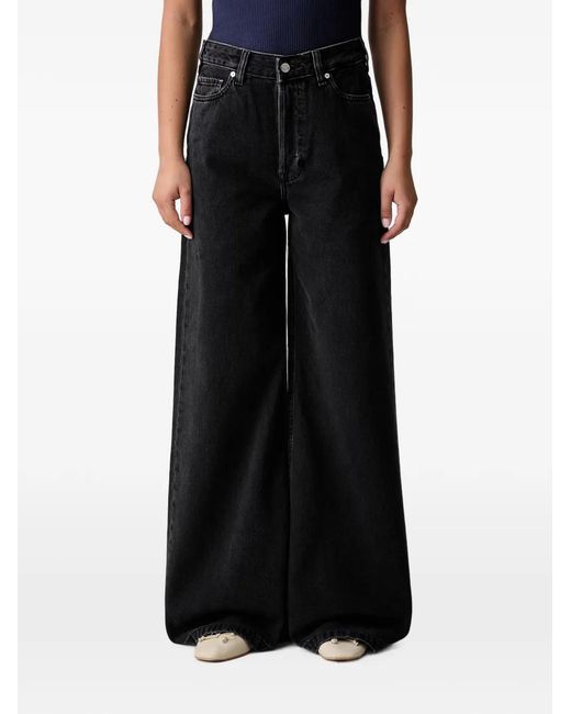 Scotch & Soda Black Wide-Leg Jeans
