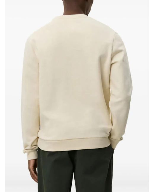 Les Deux White Floral-Embroidered Crew-Neck Sweatshirt for men