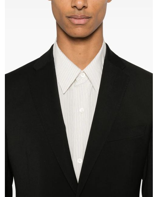 Emporio Armani Black Virgin-Wool Suit for men