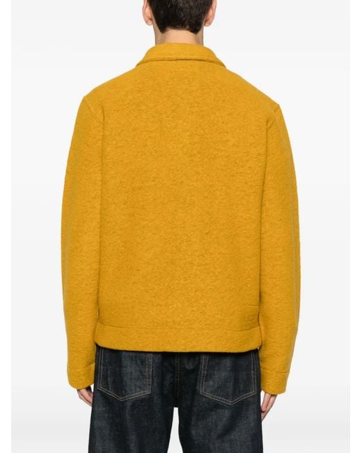 Universal Works Yellow Single-breasted Shirt Jacket for men