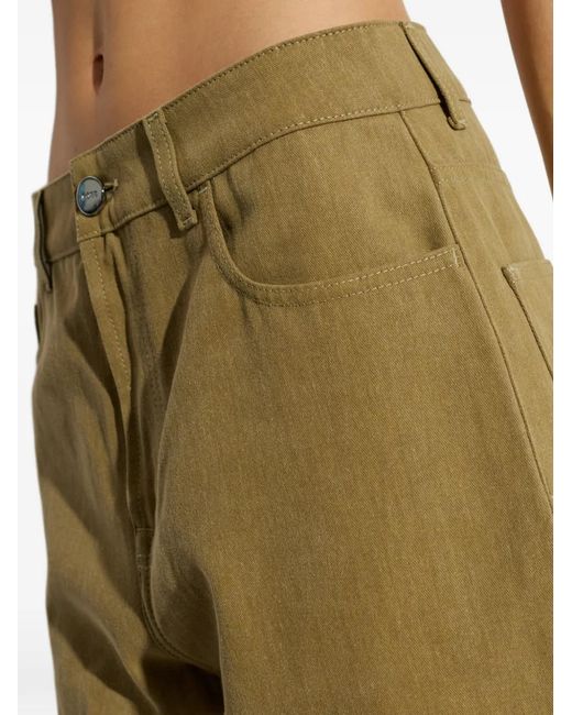 Rohe Green Button-Fastening Trousers