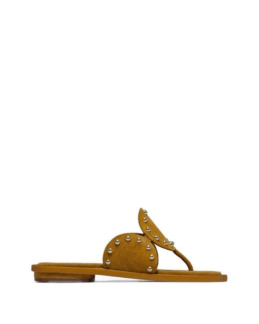 Bernardo Metallic Agartha Studded Thong Sandals