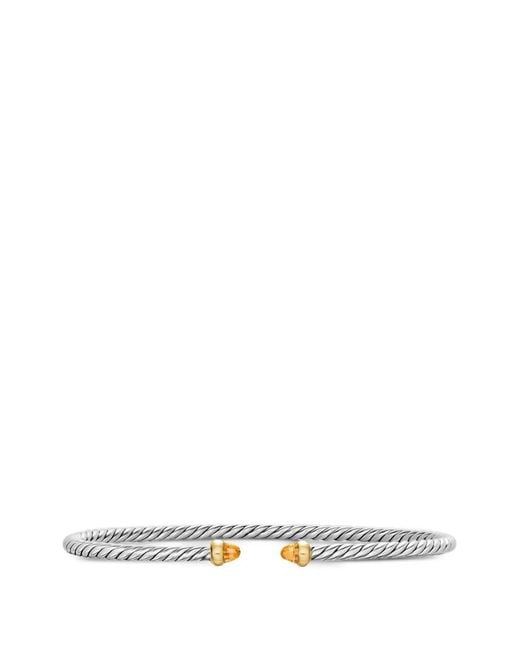 David Yurman White Micro Cable Flex Bracelet