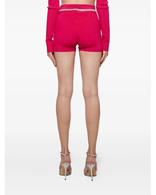 Rabanne ビジュートリム ショートパンツ Red