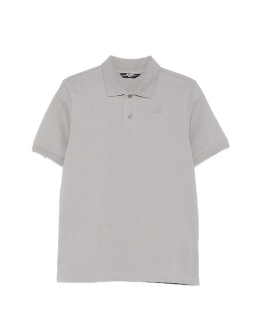 K-Way Gray Amedee Logo Piqué Polo Shirt for men