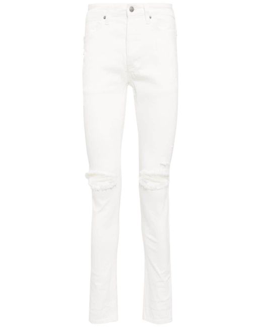Jeans skinny con ricamo di Ksubi in White da Uomo