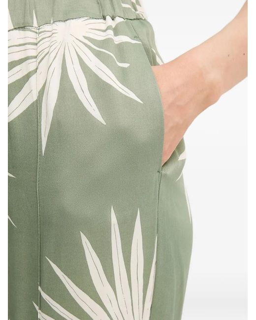 Ouí Green Floral Palazzo Pants