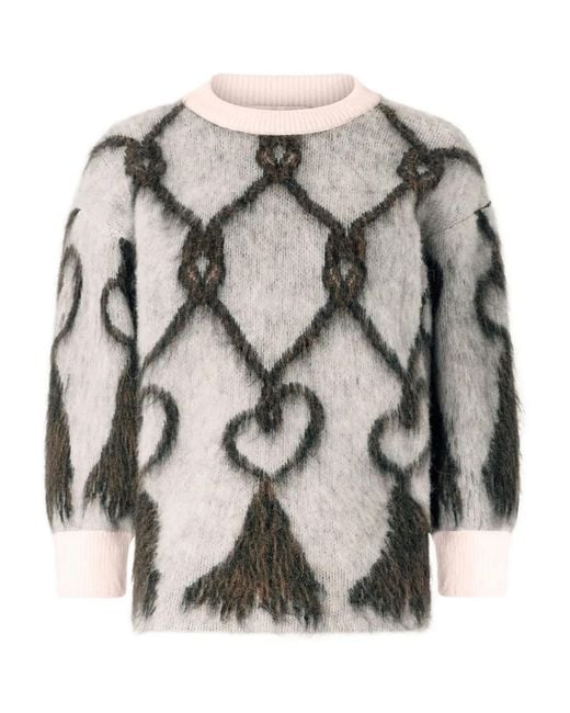 Genny Gray Patterned Sweater