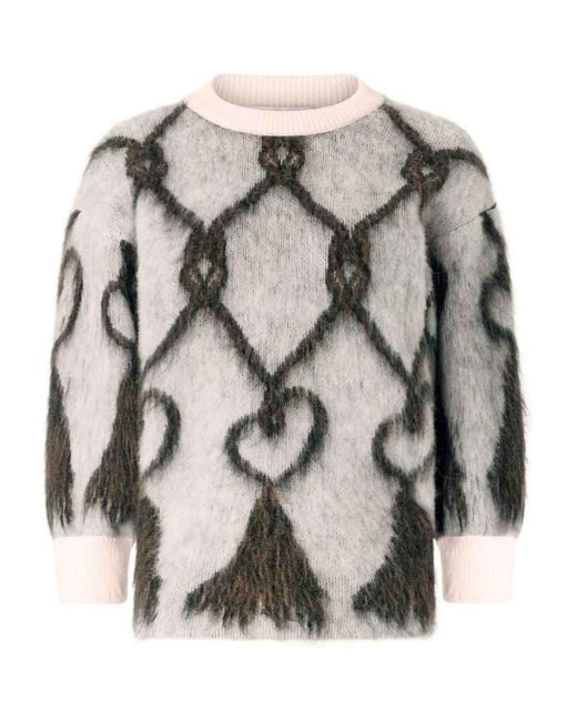 Genny Gray Patterned Sweater