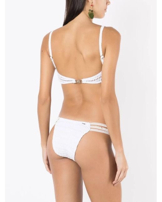 Amir Slama White Open-Knit Bikini Set