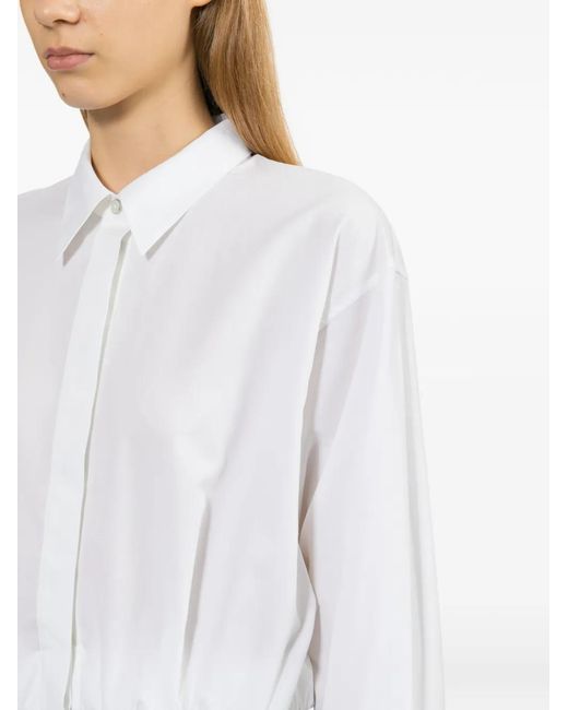Helmut Lang White Cropped Shirt