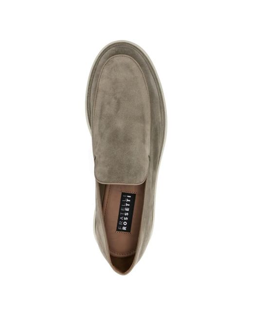 Fratelli Rossetti White Suede Loafers for men