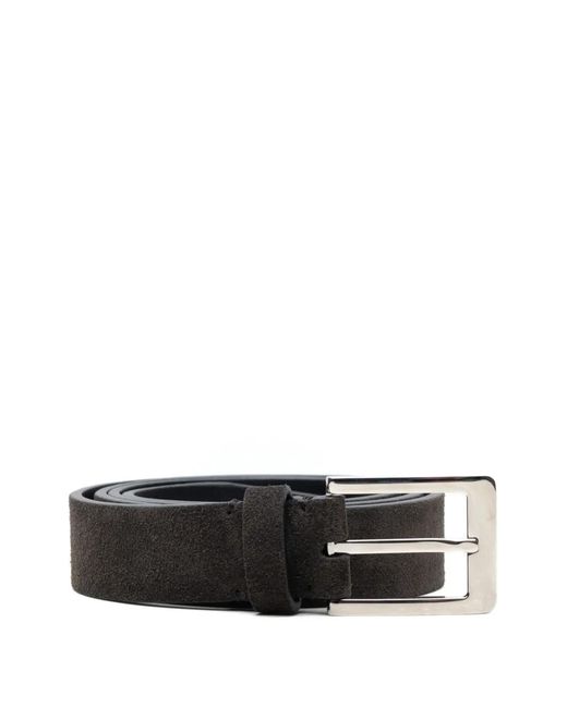 Brioni White Ceinture En Daim À Boucle for men
