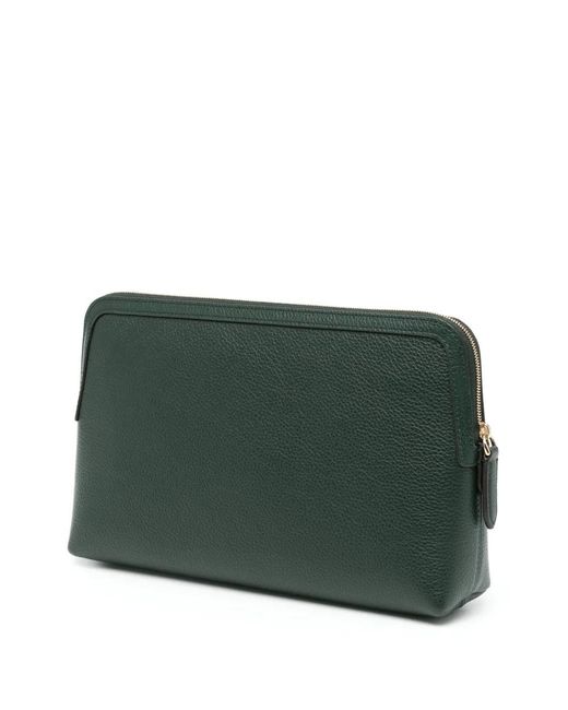 Mulberry Green Logo-Embossed Pouch