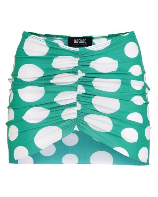 Minijupe À Pois Amir Slama en coloris Green