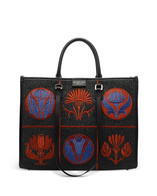 MY BEST BAG Black Big Atena Liberty Tote Bag