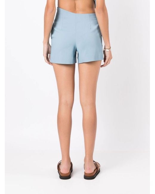 MISCI Blue High-waisted Asymmetric Shorts