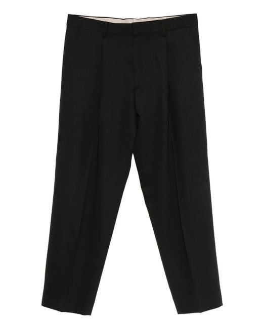 Costumein Black Pleat-Detail Trousers for men