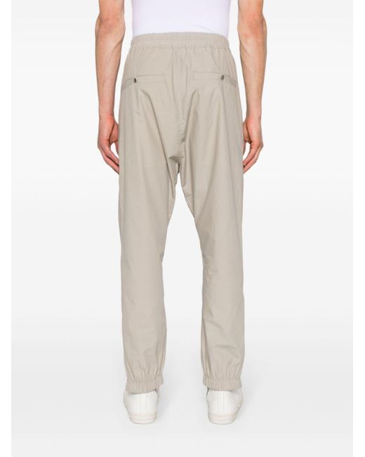 Rick Owens Natural Tapered Organic Cotton Track Pants for men
